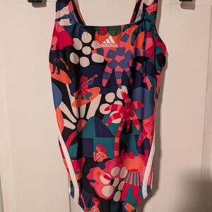 Adidas Colorful One Piece Swimsuit Size XS